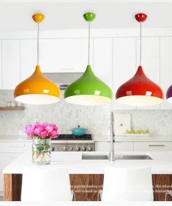 Lámpara techo campana 30cm variados colores