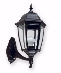 Farol Aplique De Pared Negro  Estilo Clasico Exterior  30cm
