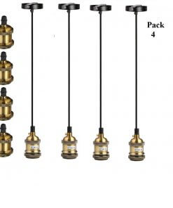 Pack de 4 Lamparas Vintage Colgante Color Bronce