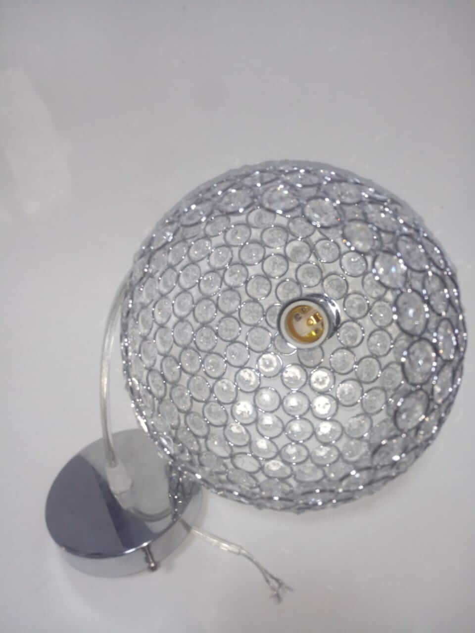 Lampara Colgante Esfera Cistal Cromada 20CM diametro - Imagen 9