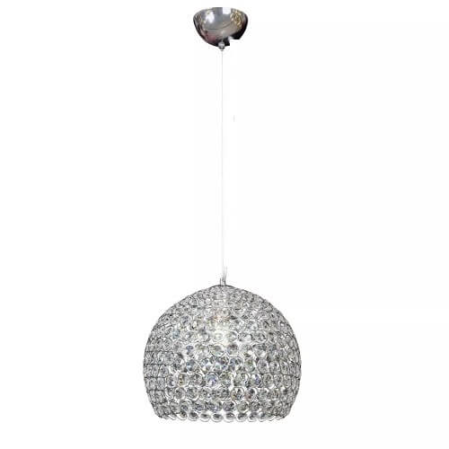 Lampara Colgante Esfera Cistal Cromada 20CM diametro - Imagen 2