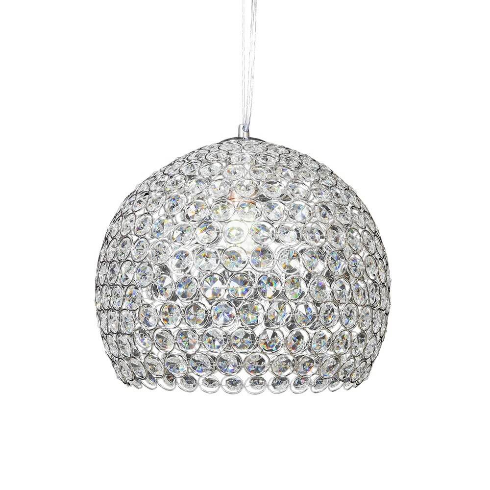 Lampara Colgante Esfera Cistal Cromada 20CM diametro - Imagen 4