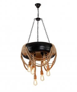 Lampara Colgante Neumatico 6 Cuerdas