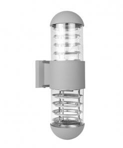 Aplique Muro Doble Estilo Moderno Exterior Gris