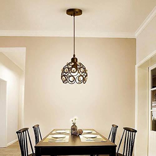 Lampara Colgante De Cristal Negra 20cm Diametro - Imagen 6