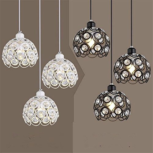 Lampara Colgante De Cristal Negra 20cm Diametro - Imagen 9