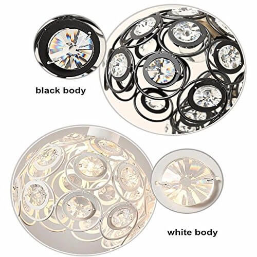 Lampara Colgante De Cristal Negra 20cm Diametro - Imagen 10