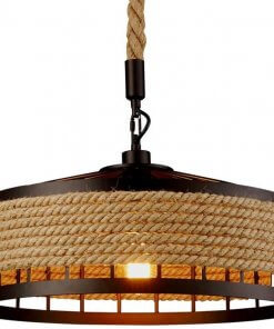 Lampara Colgante Retro Cuerda 40cm Incluye Ampolleta