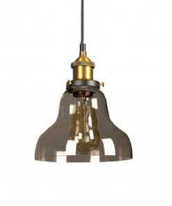 Lampara De Cristal Ambar Estilo Nordico