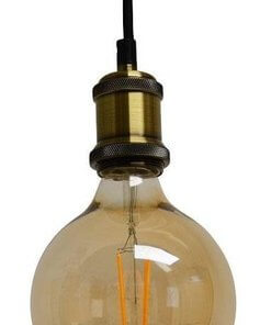 Lampara Colgante Vintage Bronce +ampolleta Led Filamento G125