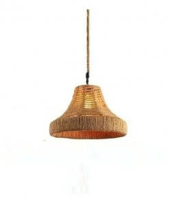 Lampara Colgante Retro Vintage Deco Cañamo Incluye Ampolleta