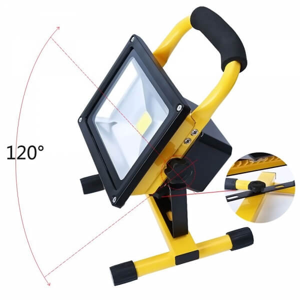 Foco proyector LED portátil con batería 20W • IluminaShop