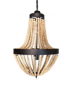 Lampara Colgante Techo Cuencas de Madera incluye ampolleta