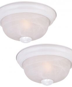 Pack De 2 Lamparas De Techo Plafon Blanco 1 Ampolleta