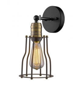 Aplique Muro Jaula Soquete Bronce