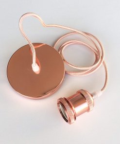 Lampara Colgante Soquete Vintage Gold Rose