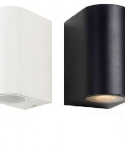 Foco Aplique Exterior Gu10 Hermetico Blanco y Negro