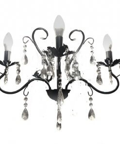 Lampara Colgante Lagrima Negra 3 Brazos