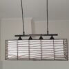 Lámpara Colgante Rustica Encordado Ratan Rectangular
