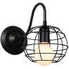 Aplique Muro Industrial Diseño Jaula Esfera De Hierro