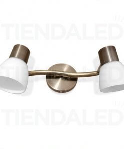 Aplique Pared Ajustable Doble Foco De Vidrio, Soquete E27