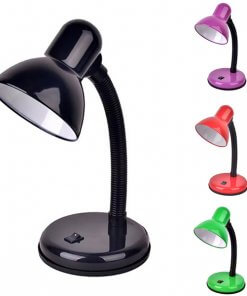 Lampara Escritorio Colores Cuello Flexible Incluye Ampolleta Led