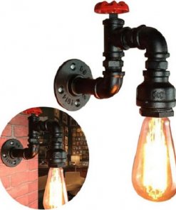 Aplique De Pared Retro Vintage Diseño Cañeria Y Llave