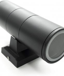 Aplique Muro Doble Foco Soquete E27 Exterior Ip65 Negro