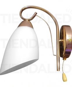 Lampara De Pared Moderna Con Interruptor Dorada Diseño Hoja