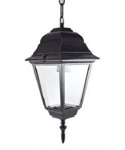 Farol Colgante Lorain Estilo Rústico - Vintage Negro