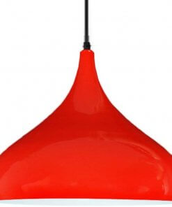 Lampara Techo Campana 30cm Diametro Color Rojo