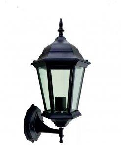 Farol Aplique De Pared Estilo Clasico Exterior Negro 44cm