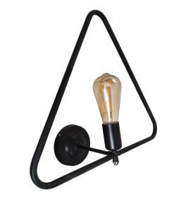 Aplique De Pared Geometrico Triangulo Hierro Con Ampolleta
