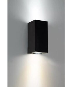 Aplique Exterior Rectangular Bidireccional Negro Gu10 Ip54