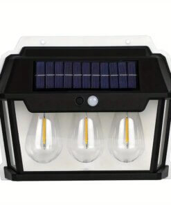 Farol Aplique Led Solar 3 Ampolletas Impermeable Ip65