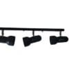 Lampara Techo Pared Barra Tres Focos Dirigibles E27 Negra