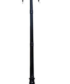 Farol De Pie Doble Ip65 220cm De Alto En Color Negro