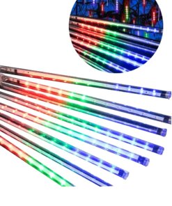 Luces Led Meteoros Multicolor 10 Barras 4mts | Efecto Lluvia