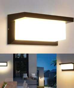 Alternative view of Aplique Mural LED Exterior 18W Negro Luz Cálida 3000K – Diseño Moderno