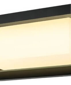 Aplique Mural LED Exterior 18W Negro Luz Cálida 3000K – Diseño Moderno