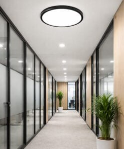 Alternative view of Panel LED Redondo Sobrepuesto 24W Negro 28cm – Luz Fría 6500K