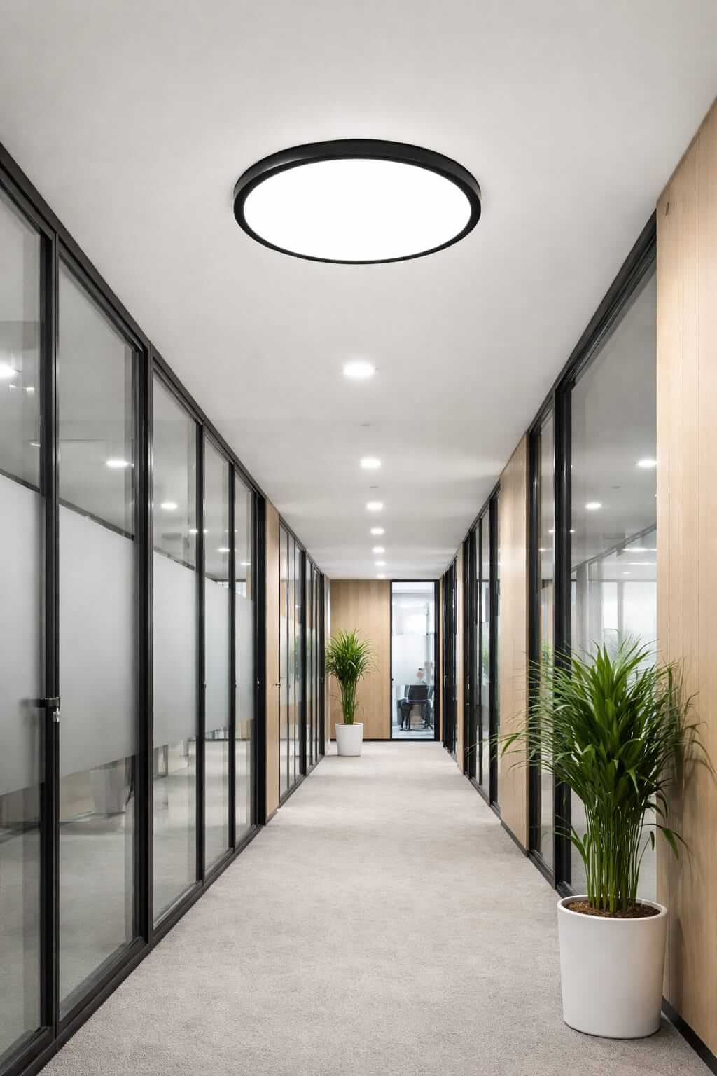 Panel LED Redondo Sobrepuesto 24W Negro 28cm – Luz Fría 6500K - Imagen 2