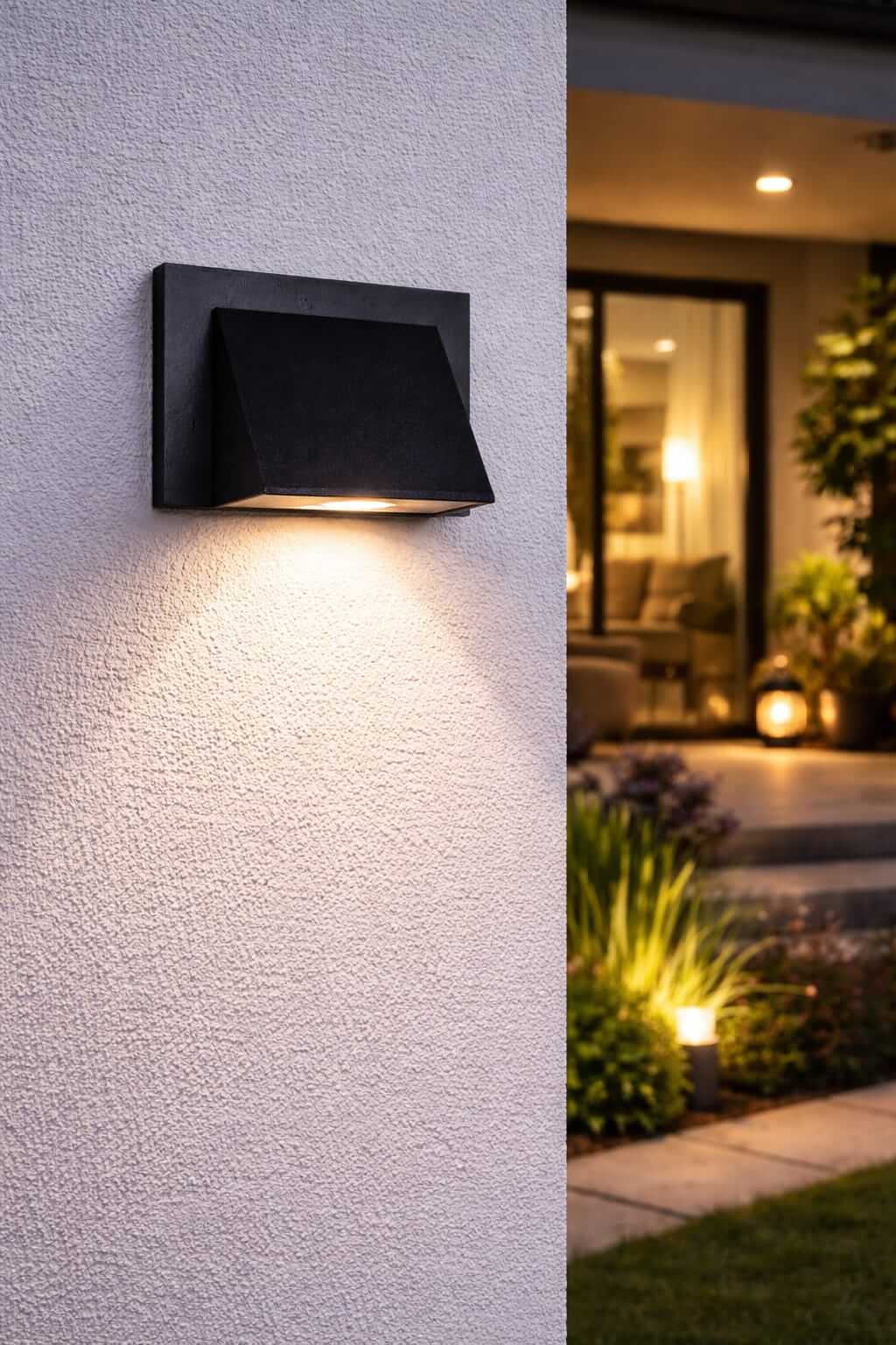 Aplique Mural Led Cuadrado Negro 8x8cm Iluminación Exterior Negro - Imagen 5