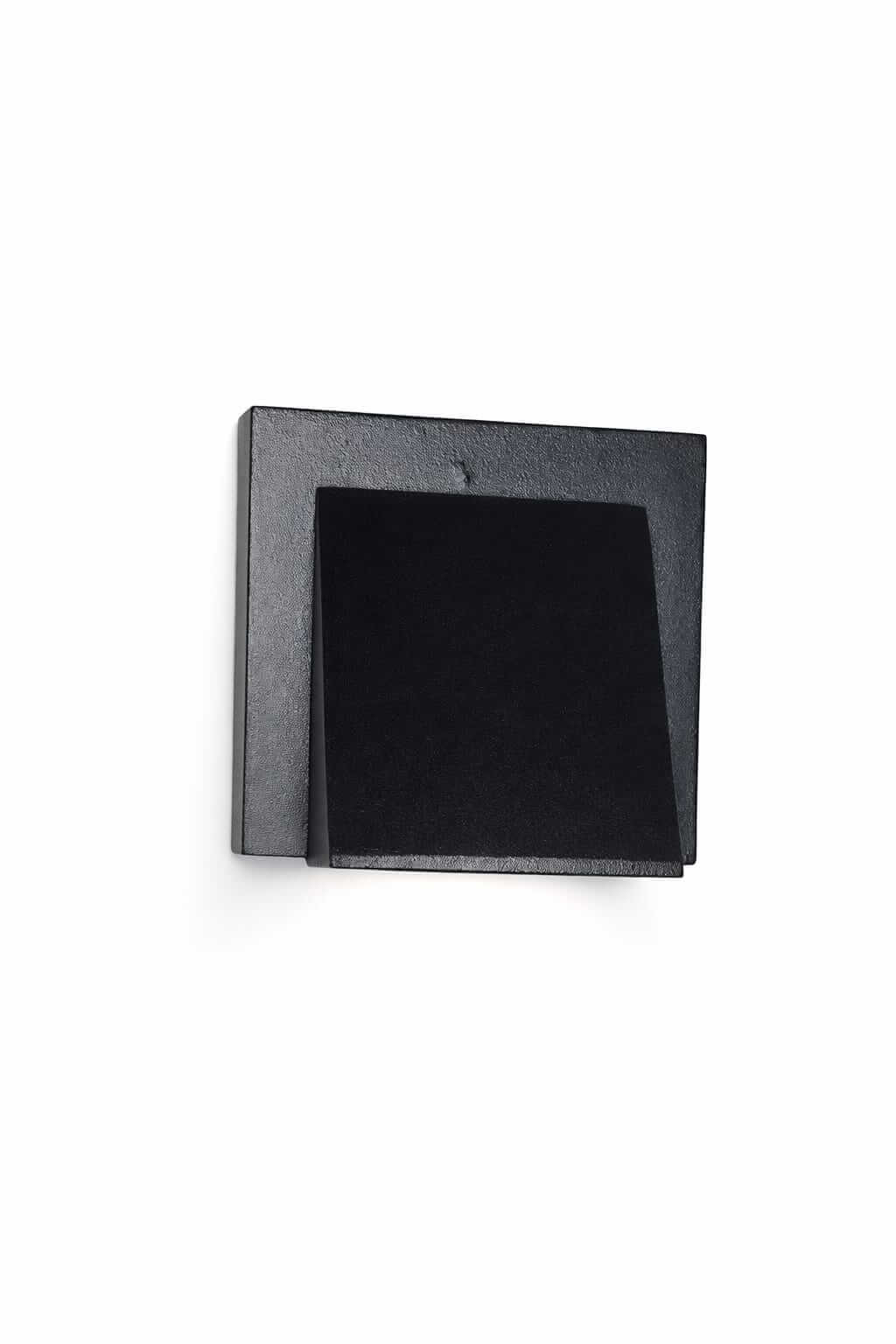 Aplique Mural Led Cuadrado Negro 8x8cm Iluminación Exterior Negro - Imagen 2