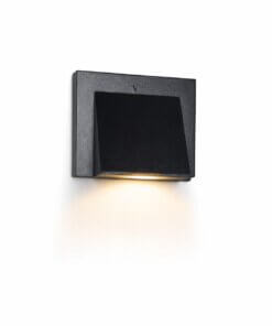 Aplique Mural Led Cuadrado Negro 8x8cm Iluminación Exterior Negro