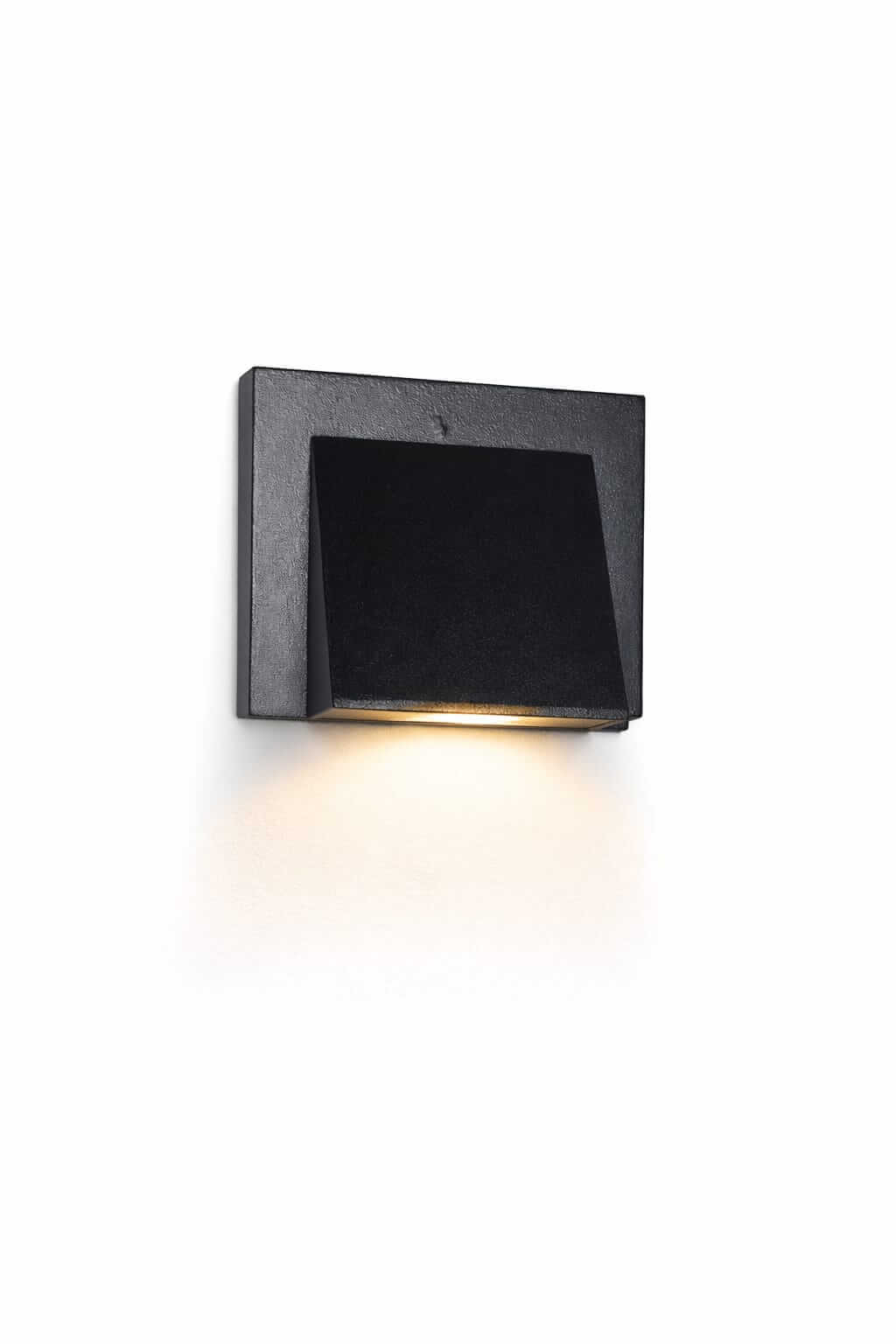 Aplique Mural Led Cuadrado Negro 8x8cm Iluminación Exterior Negro