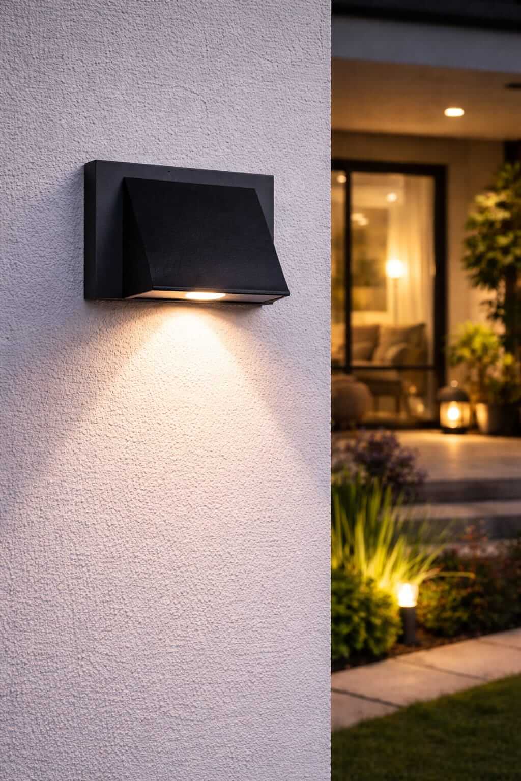 Aplique Mural Led Cuadrado Negro 8x8cm Iluminación Exterior Negro - Imagen 6