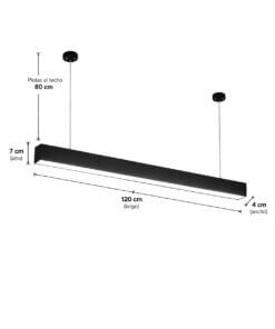 Alternative view of Lámpara LED Colgante Lineal 120cm 48W – Luz Fría, Cálida y Neutra Regulable Diseño Moderno Minimalista