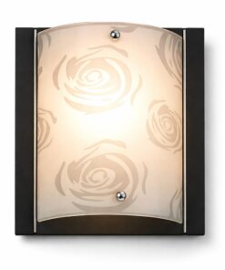 Alternative view of Aplique Pared Decorativo Vidrio Diseño Floral Soquete E27 Interior