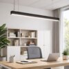 Lámpara LED Colgante Lineal 120cm 48W – Luz Fría, Cálida y Neutra Regulable Diseño Moderno Minimalista